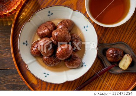 栗の渋皮煮｜秋の和風スイーツ 132475254