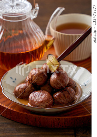 栗の渋皮煮｜秋の和風スイーツ 132475277