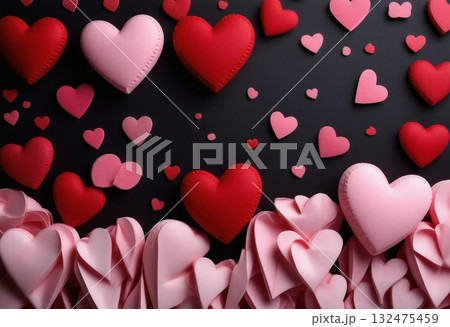 沢山のハートの背景画像 132475459