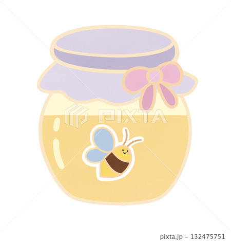 jar of honey isolated on white background jar of honey isolated on white background 132475751