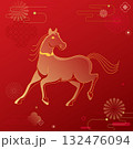 Year of the Horse in the Lunar New Year vector illustration 132476094