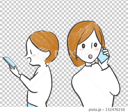 一名婦女談話在手機 一名婦女談話在手機 132476238