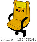 Yellow gaming chair with cartoon face 132476241