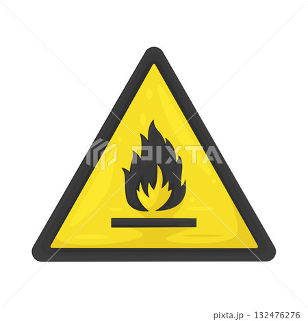 Illustration of flammable sign Illustration of flammable sign 132476276