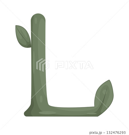Illustration of letter l for leaf Illustration of letter l for leaf 132476293