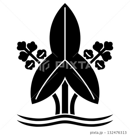 水野信元の家紋です。水野家沢瀉といいます。 132476313