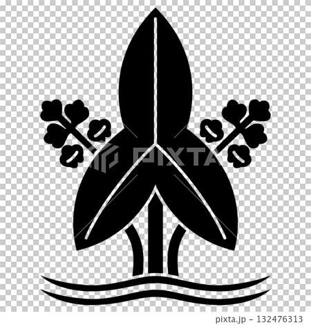 水野信元の家紋です。水野家沢瀉といいます。 132476313