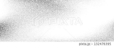 Noise grain background texture. Black and white sand speckle effect. Fading dotted gradient backdrop. Stipple grain halftone overlay. Gritty grunge distressed wallpaper. Vector dusty rough dirty cover 132476395