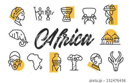 Africa Poster. Vector Illustration 132476436