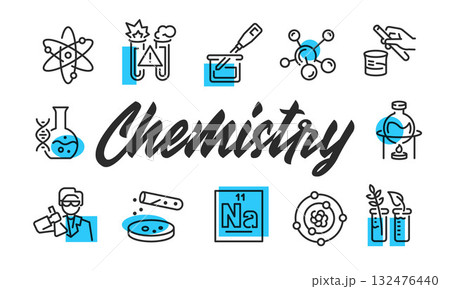 Chemistry Poster. Vector Illustration Chemistry Poster. Vector Illustration 132476440