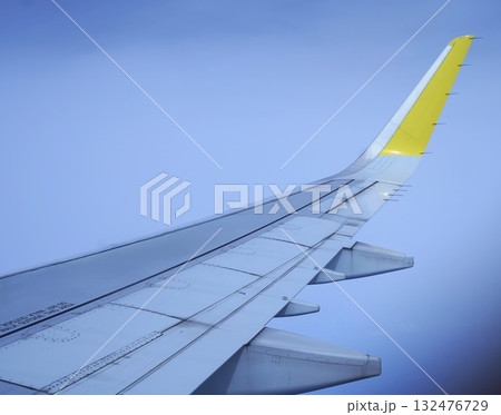 空の旅と翼の風景 132476729