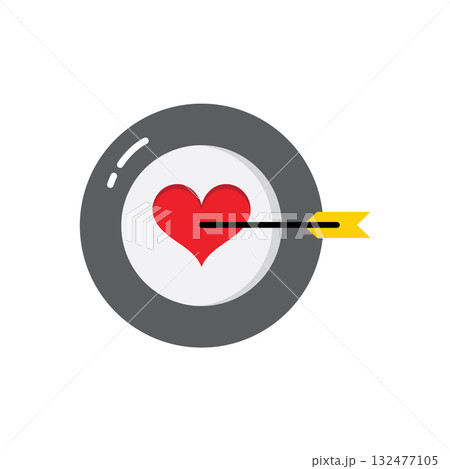 Love target symbol. Love target symbol. 132477105