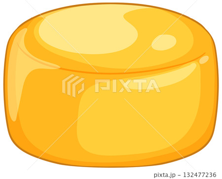 Whole Round Gouda Cheese Wheel Vector Illustration Whole Round Gouda Cheese Wheel Vector Illustration 132477236