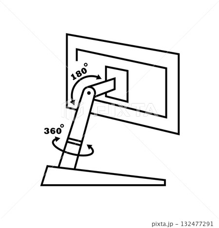 flexible computer monitor bracket icon vector illustration element design flexible computer monitor bracket icon vector illustration element design 132477291