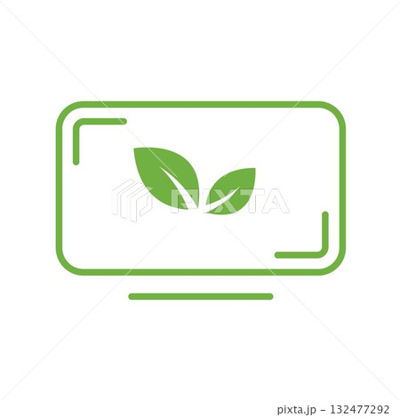 environmentally friendly energy-saving computer icon vector element design template 132477292