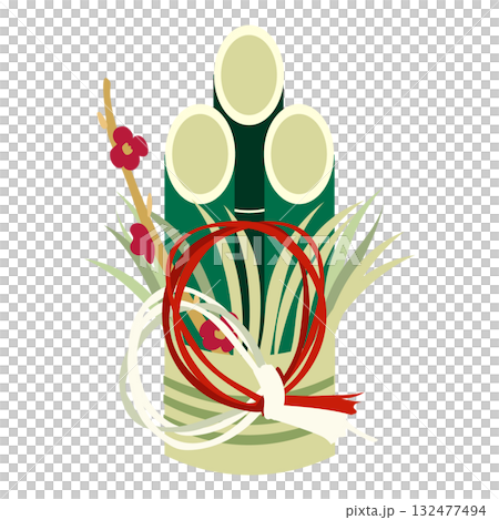 Bamboo and plum New Year's illustration Bamboo and plum New Year's illustration 132477494