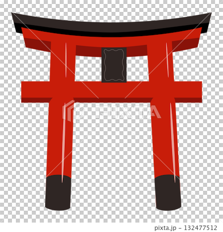 鳥居のシンプルなお正月イラスト 鳥居のシンプルなお正月イラスト 132477512