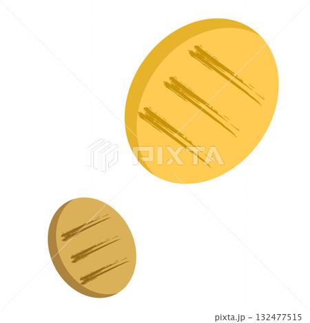 金運アップの縁起物・小判のイラスト 132477515