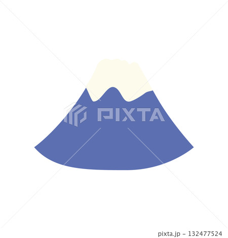 富士山のイラスト お正月や和風デザインに 富士山のイラスト お正月や和風デザインに 132477524