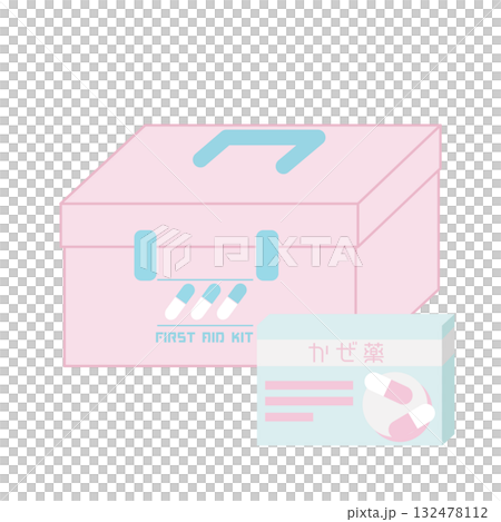 可愛的急救箱材料 132478112