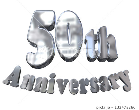 3DCG文字「50th Anniversary/50周年マークキラキラ」 3DCG文字「50th Anniversary/50周年マークキラキラ」 132478266