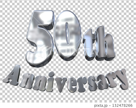 3DCG文字「50th Anniversary/50周年マークキラキラ」 3DCG文字「50th Anniversary/50周年マークキラキラ」 132478266