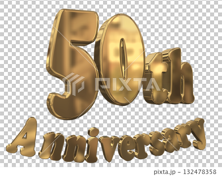 3DCG文字“50週年/50週年紀念馬克·斯帕克” 3DCG文字“50週年/50週年紀念馬克·斯帕克” 132478358
