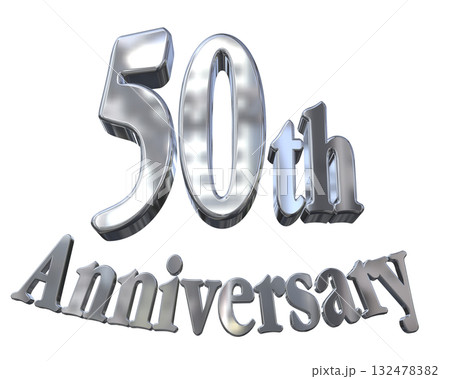 3DCG文字「50th Anniversary/50周年マークキラキラ」 3DCG文字「50th Anniversary/50周年マークキラキラ」 132478382