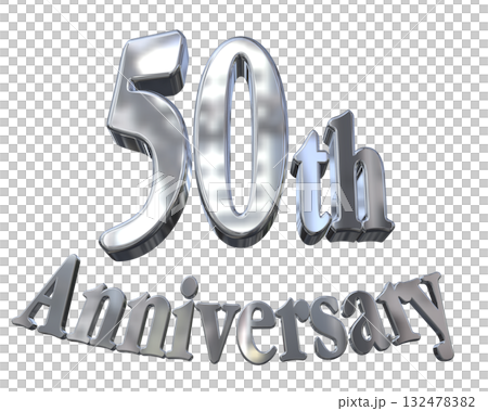 3DCG文字「50th Anniversary/50周年マークキラキラ」 3DCG文字「50th Anniversary/50周年マークキラキラ」 132478382