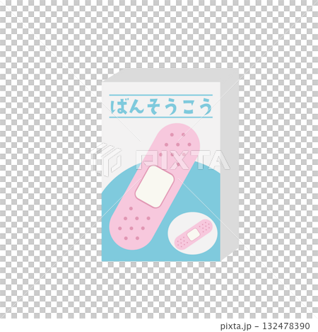 一盒繃帶的插圖素材 132478390