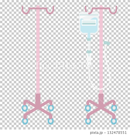 医療用点滴バッグのイラスト 132478551