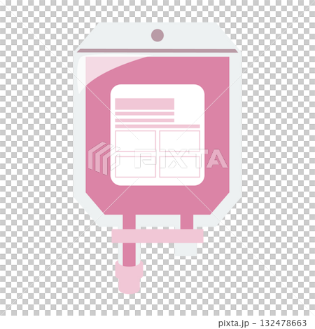 医療用血液バッグのイラスト 医療用血液バッグのイラスト 132478663