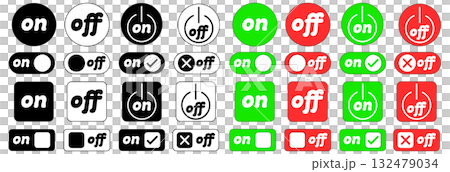Lowercase on/off switch set Lowercase on/off switch set 132479034