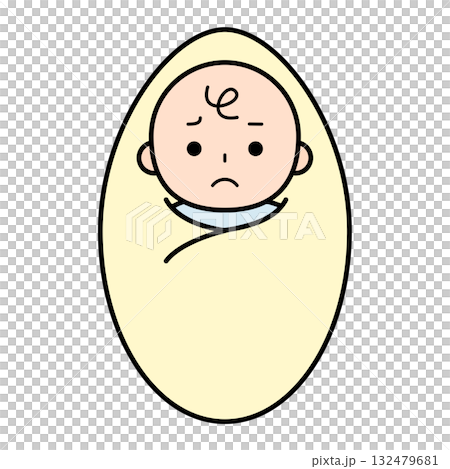 一個陷入困境的嬰兒的插圖 132479681