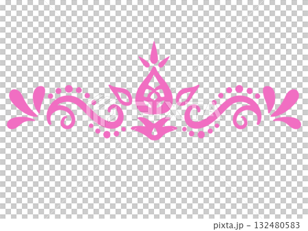 東方風格的裝飾部件。手繪裝飾品。 東方風格的裝飾部件。手繪裝飾品。 132480583