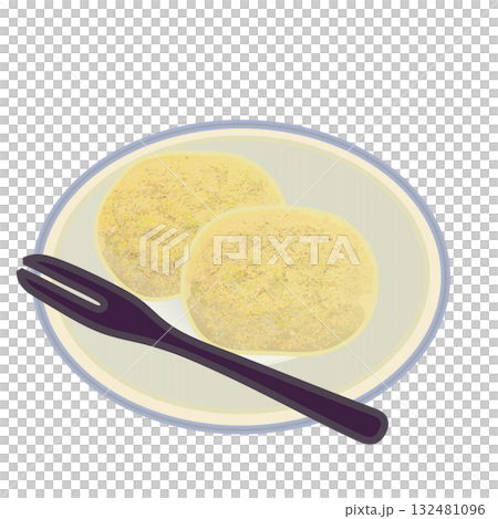 盤中的黃豆粉 盤中的黃豆粉 132481096