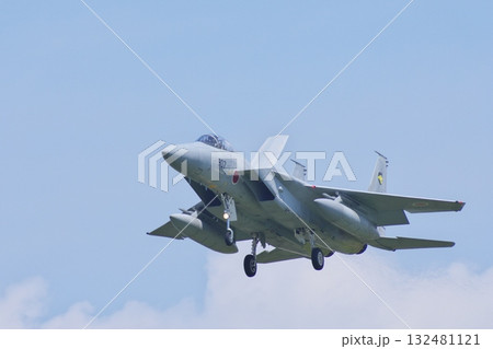 着陸態勢の第306飛行隊のF-15J 132481121