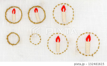 キャンドルの刺繍セット 132481615