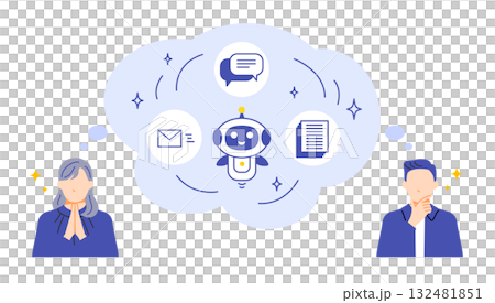 Business people realize that artificial intelligence makes their work easier Business people realize that artificial intelligence makes their work easier 132481851