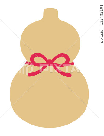 ひょうたんのベクターイラスト。正月、縁起物 132482101