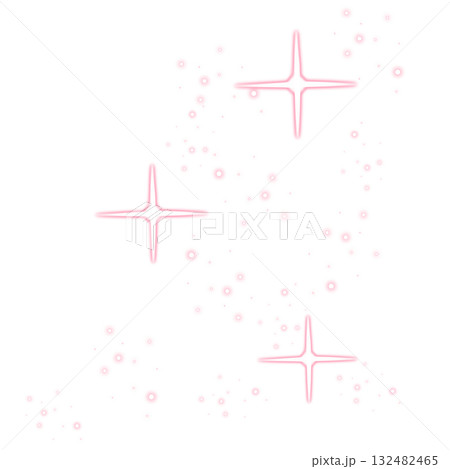 鮮やかなピンク色のキラキラと光るエフェクト 鮮やかなピンク色のキラキラと光るエフェクト 132482465