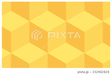 黄色いキューブ背景パターン素材 132482828