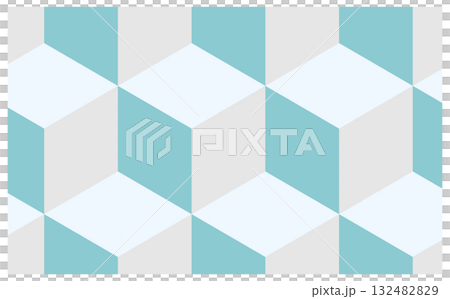 寒色系のキューブ背景パターン素材 132482829