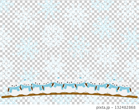 A background of warm and cozy long-tailed tit dumplings and snowflakes A background of warm and cozy long-tailed tit dumplings and snowflakes 132482868