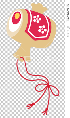 Vector illustration of a gavel. New Year's lucky charm 132482913