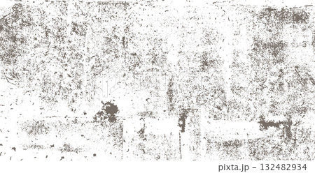 Urban wall with daub grainy texture. Grunge rough background. Fabric material with brown spots. White dab backdrop with speckles and dust. Canvas wall vector illustration 132482934