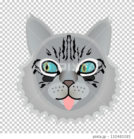 サイベリアン猫の顔 サイベリアン猫の顔 132483185