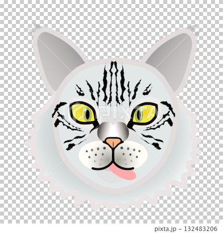 Siberian cat face 132483206