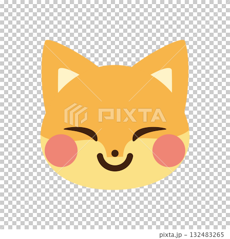 Smiling fox vector illustration 132483265