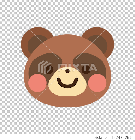 可愛的浣熊臉矢量圖 可愛的浣熊臉矢量圖 132483269